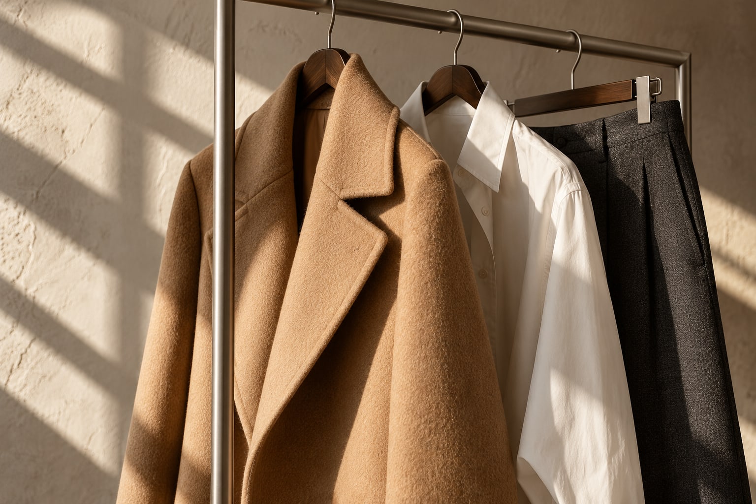 Redaktionel illustration: En garderobe med plads til det, du faktisk bruger